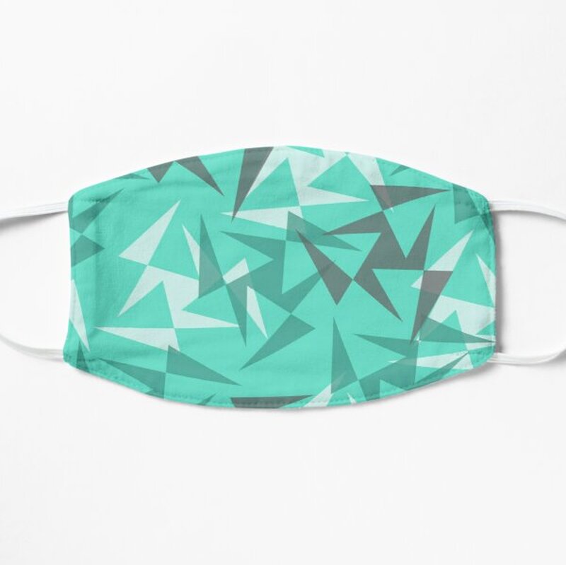 geo wheels mint face mask by merry makewell designs