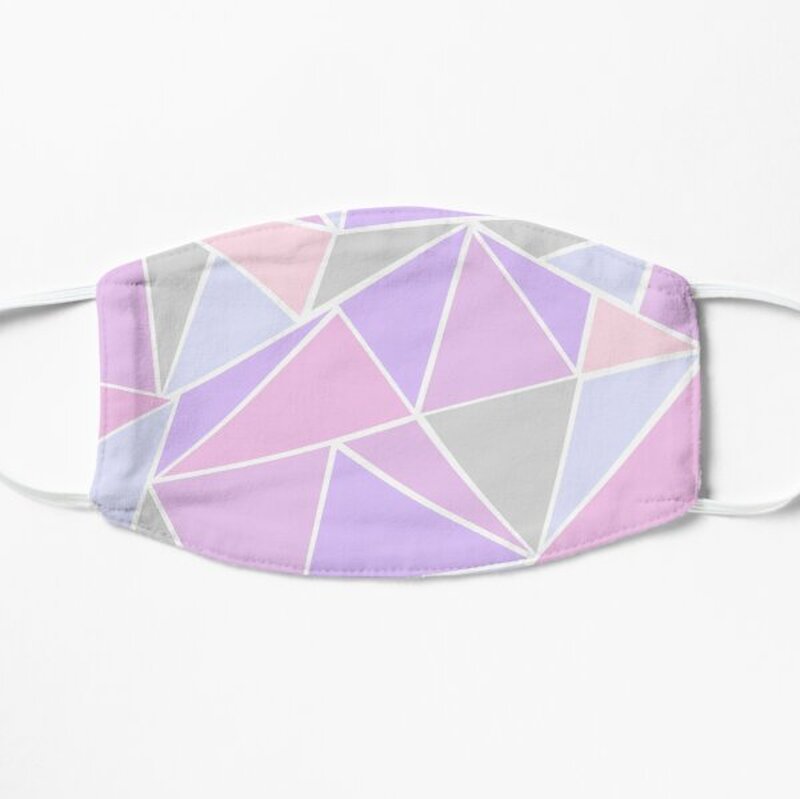 pastel shards face mask by merry makewell designs